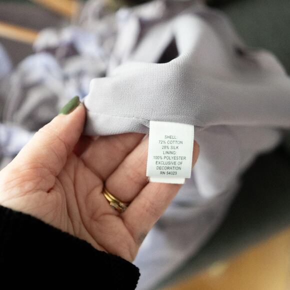 Lilac Banana Republic Ruffled Blouse - Picture 3 of 5